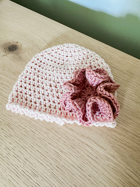Flower Girl NICU Crochet Beanie
