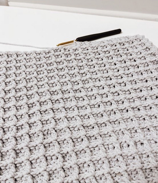 Soft Waffle Children's Crochet Blanket