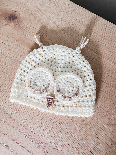 Owl Preemie Newborn NICU Crochet Hat