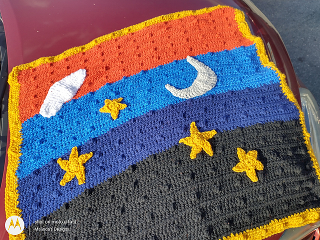 Sunset baby blanket