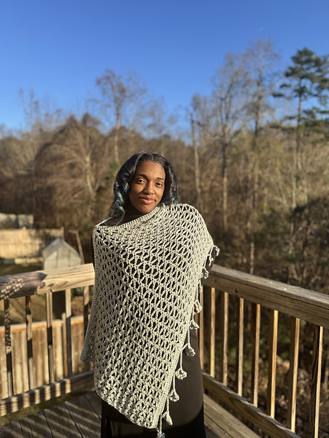 Genevieve Rectangle Crochet Shawl