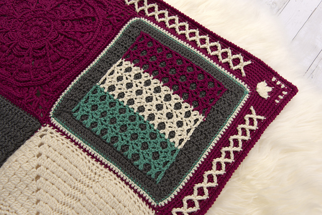 Ravelry: Kisses 12" Square pattern by Creations By Courtney