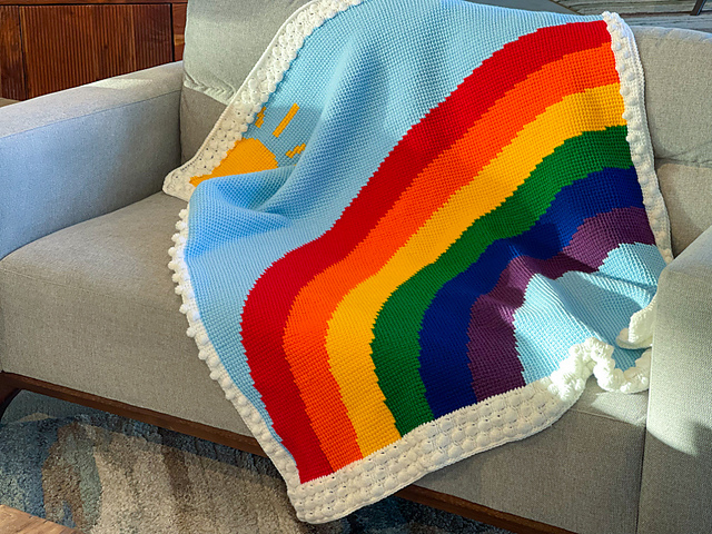 Brighter Days Tunisian Blanket
