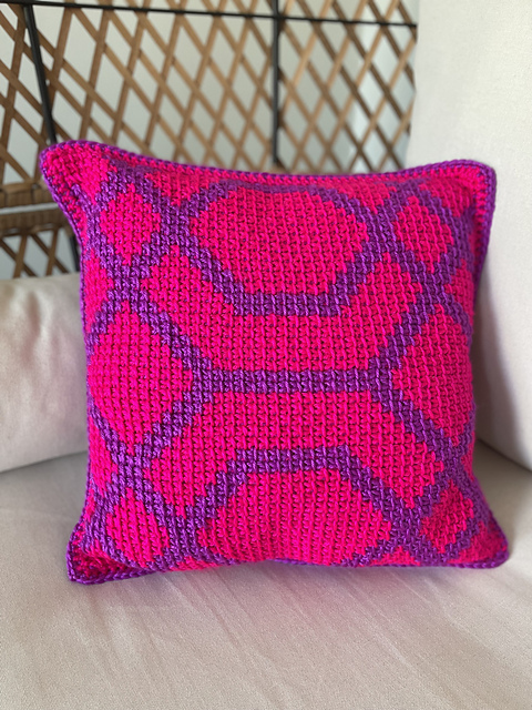 Shuri Tunisian Crochet Pillow