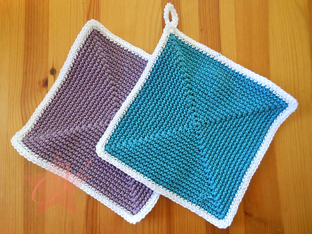 Trendy Square Crochet Pot Holder