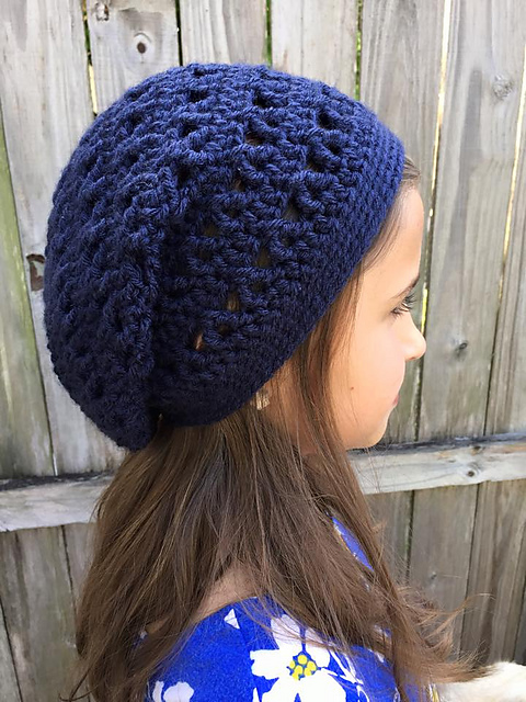 Cross-Stitch Slouchy Hat