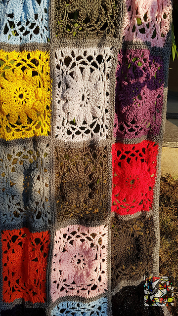 Scrap Granny Square Blanket