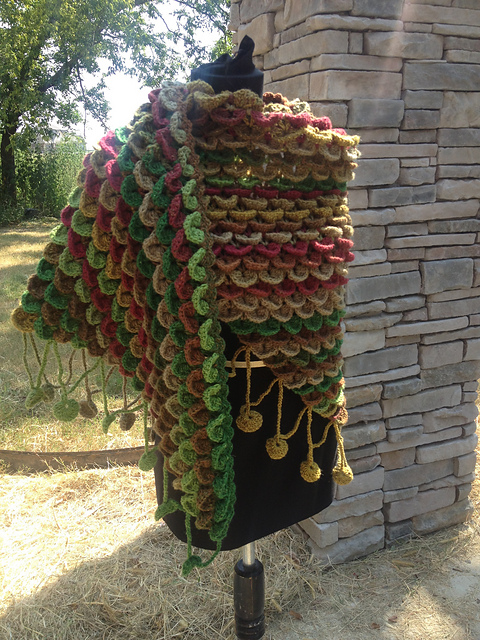 Farmers Markets Crocodile Shawl