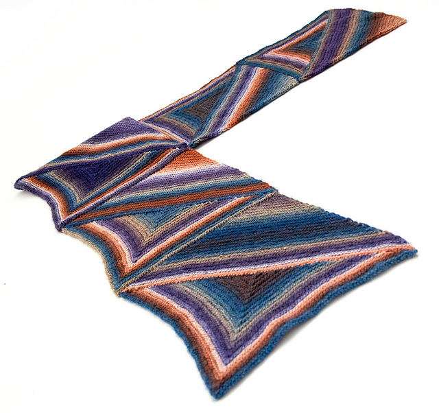 Blueberry Panel Scarf