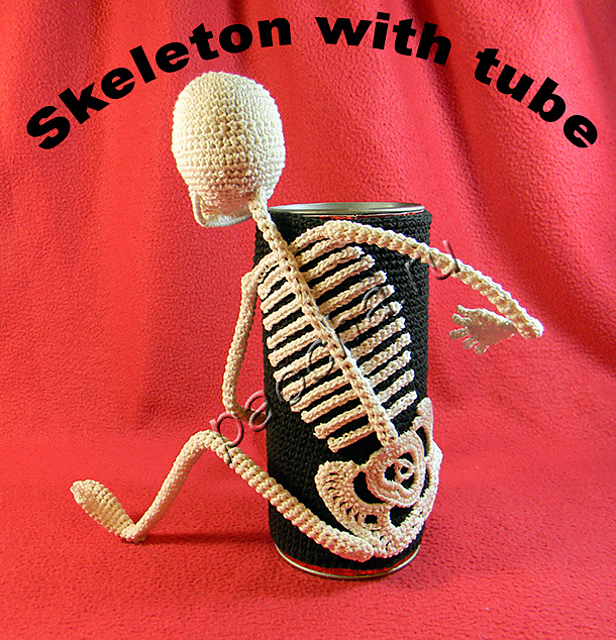Ravelry: CroBasket's Skeleton with cardboard tube