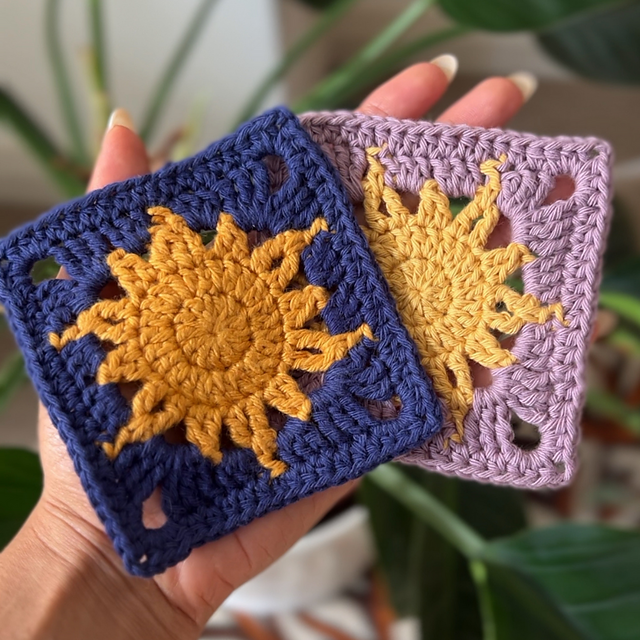 Sun Granny Square - Tangled Inspired