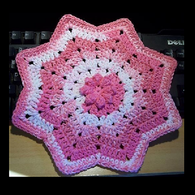 Julee's Blue Ribbon Round Ripple Dish Cloth