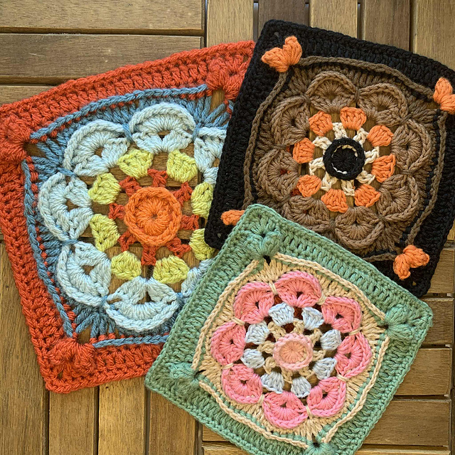 Antique frame granny square