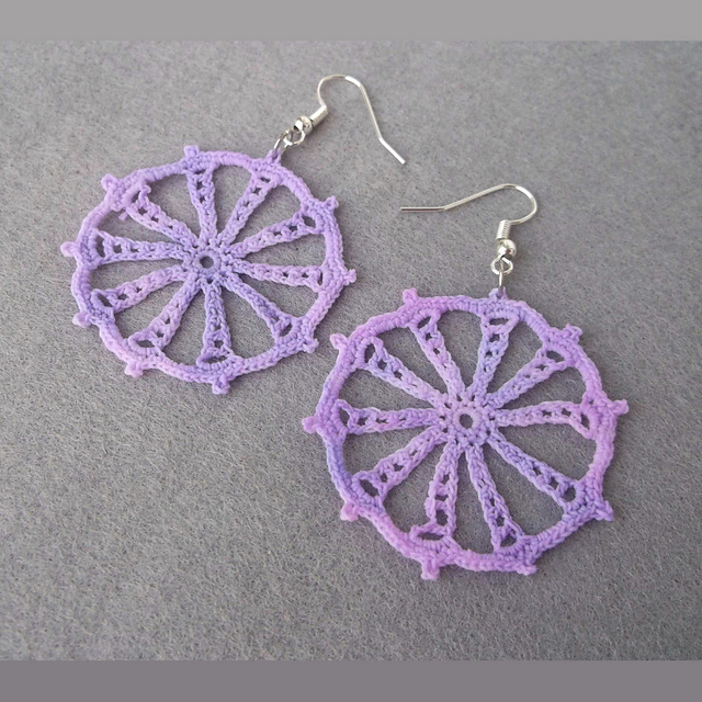 Ship wheel earrings