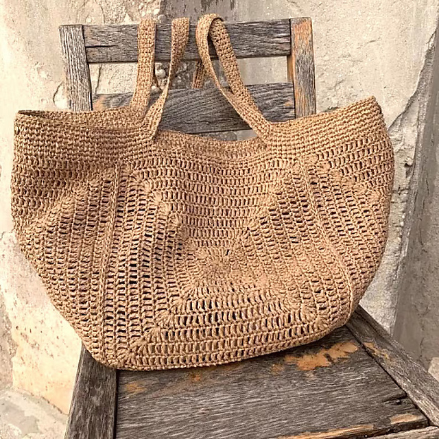 5 granny square bag