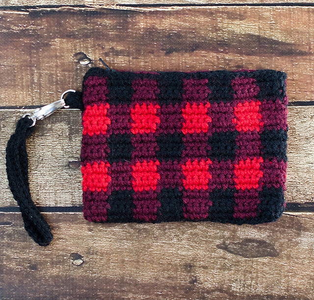 Buffalo Plaid Wristlet