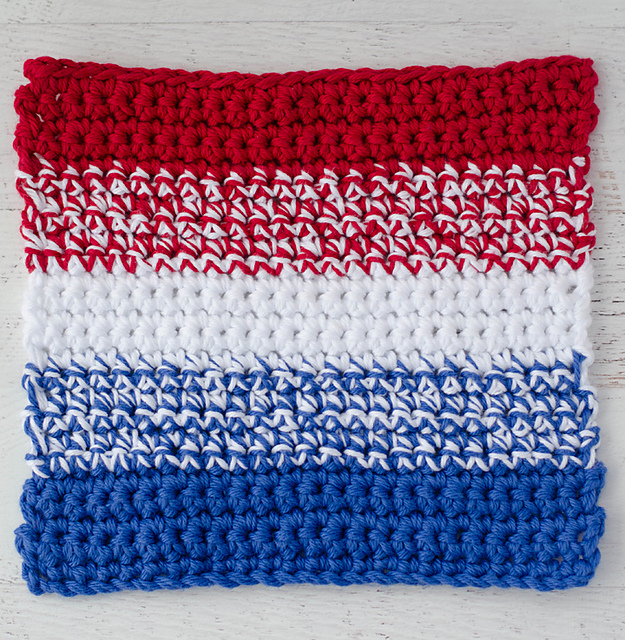 Patriotic Crochet Dishcloth
