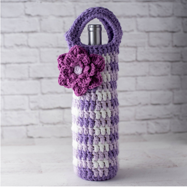 Gingham Wine Cozy