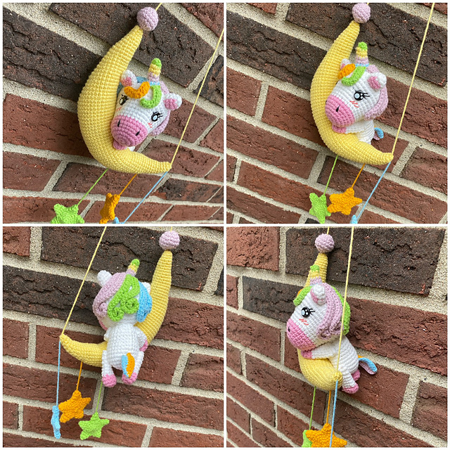 Unicorn vs Moon Baby Mobile