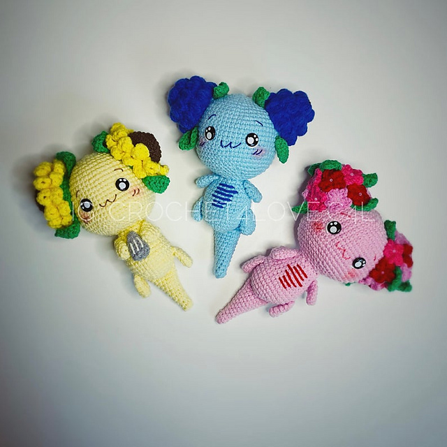 Flower Buns Axolotl