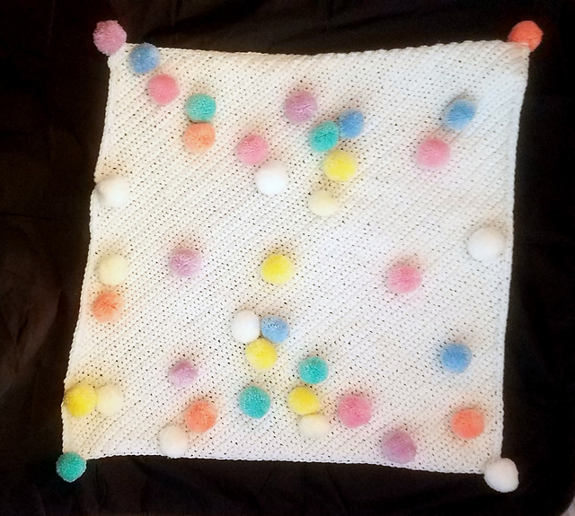 Pom Pom Baby Blanket