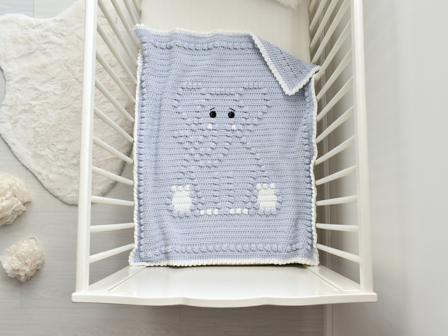 Bobbly Elephant Baby Blanket