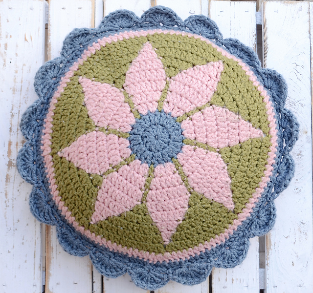 Vintage Crochet Cushion