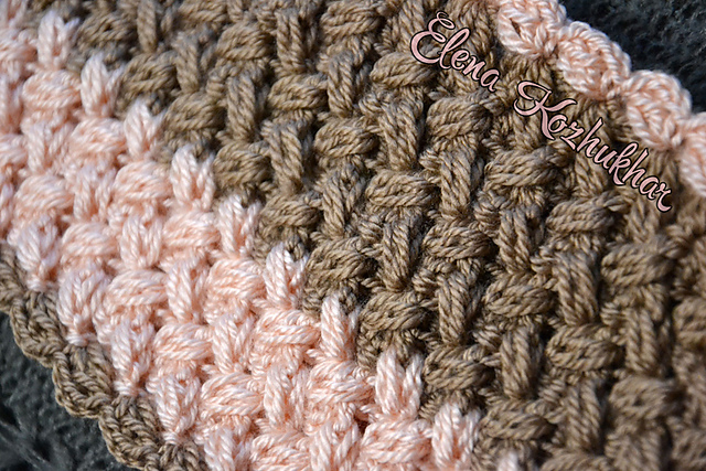 Wicker puff cowl