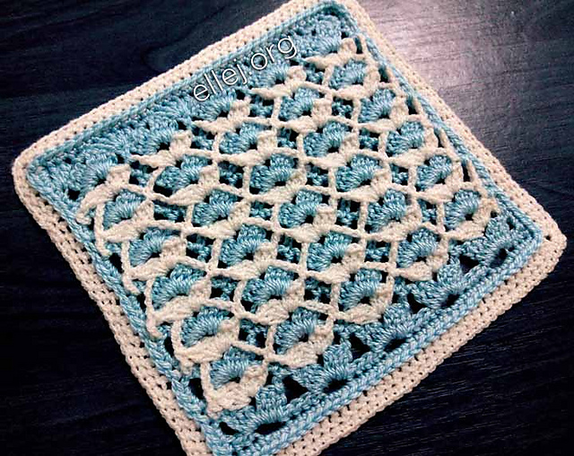 White-Blue baby blanket