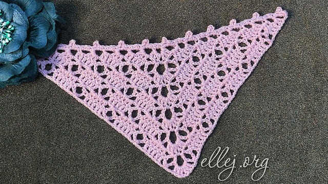 Pink fog shawl