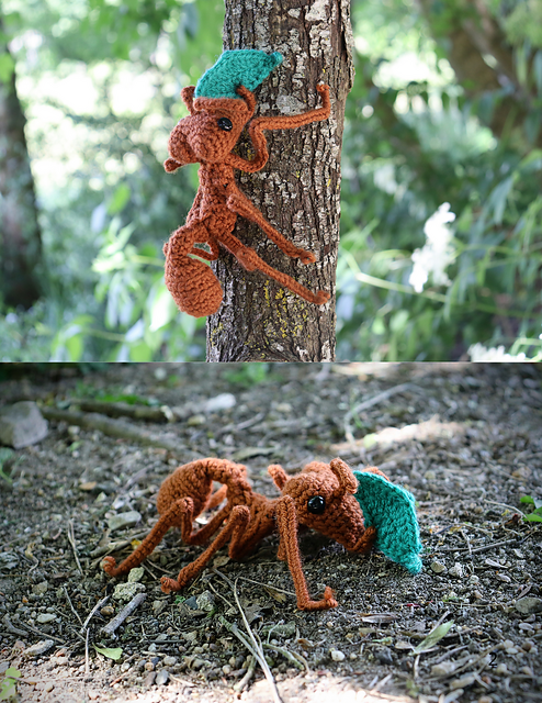 Ant Pattern Real Ravelry: Realistic Leaf-cutter ant pattern by crochet by clr