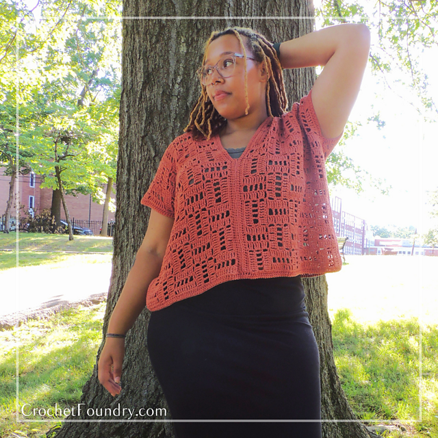 Domino Squares Crop Top
