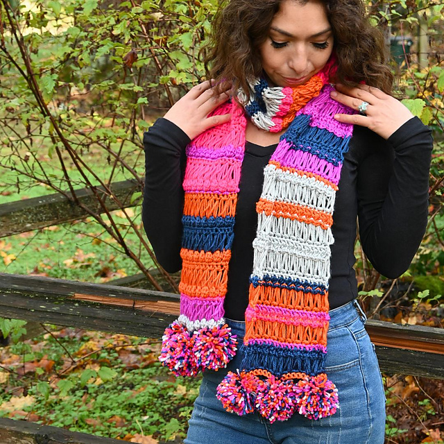 Ravelry Winter Whimsy Temperature Scarf pattern by Erin Ellis