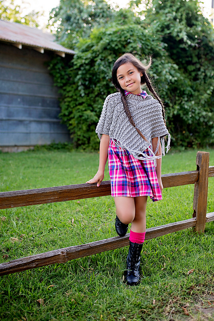 Cabled Poncho