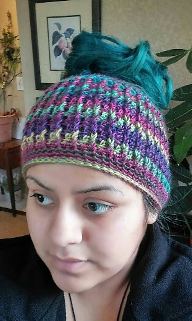 Ribbed for Her Pleasure Messy Bun Hat