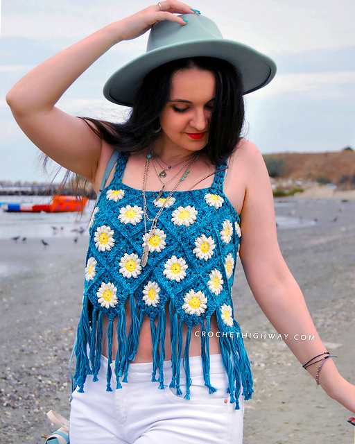 crochet festival top