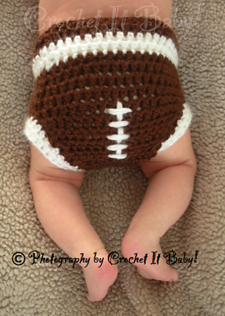 Football Hat and Diaper Cover Set