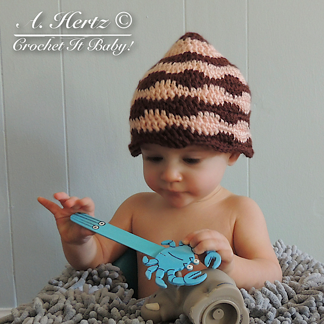 Crochet Wave Baby Beanie Hat