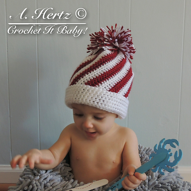 Crochet Candy Swirl Hat