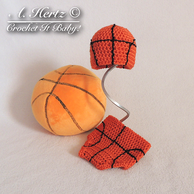 Basketball Hat and Diaper Cover Set