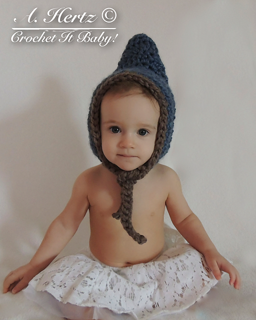Crochet Chunky Pixie Bonnet