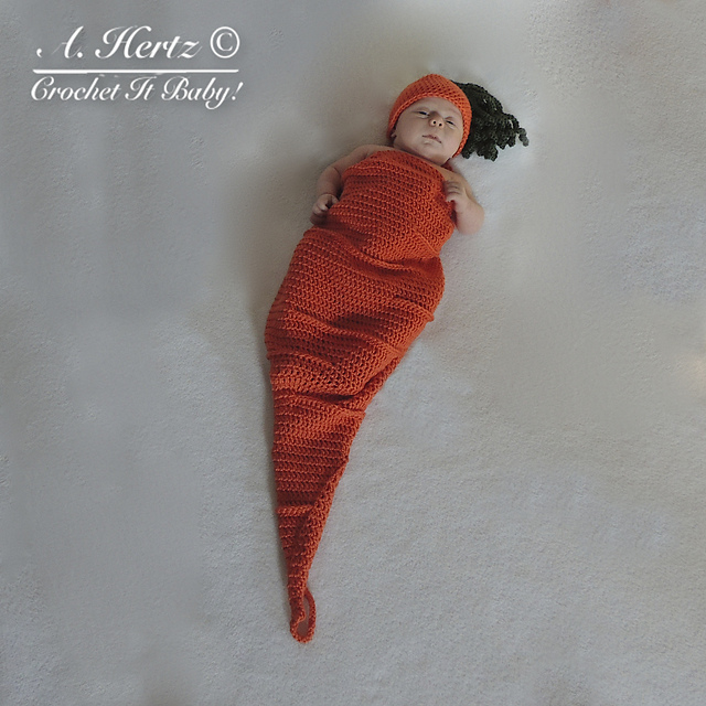 Cute Carrot Cocoon and Hat