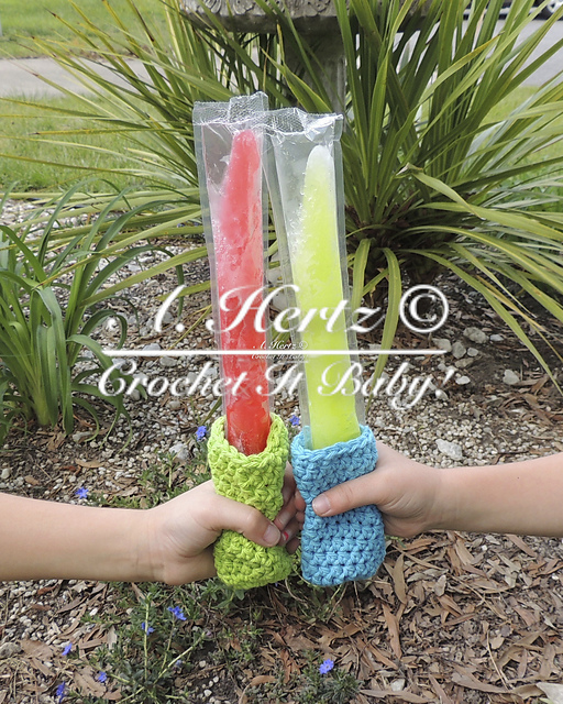 Crochet Freeze Pop Holder