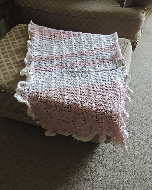 Pink Frills Crib Baby Blanket