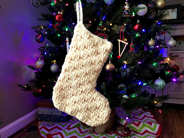 Basket Weave Stocking