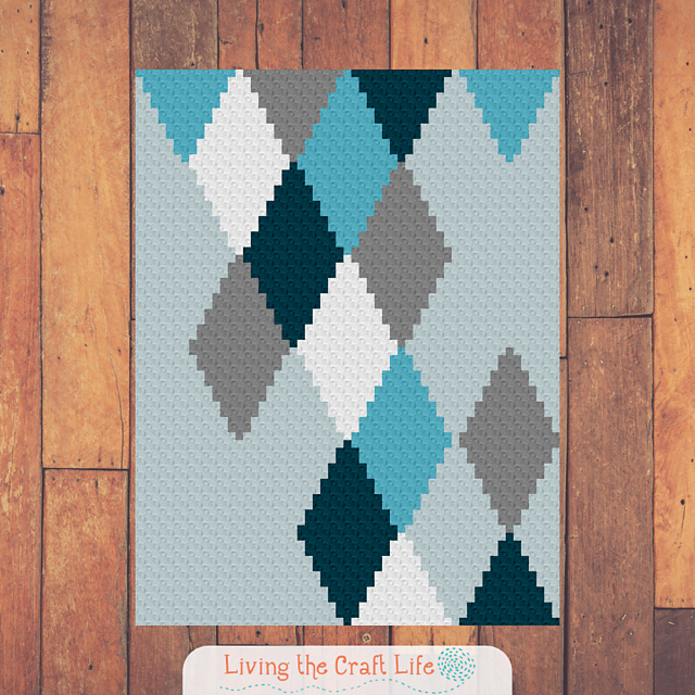 Diamond Cascade C2C Blanket