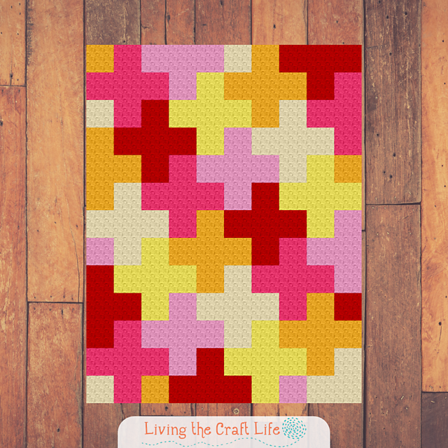 Six Color Plus C2C Blanket