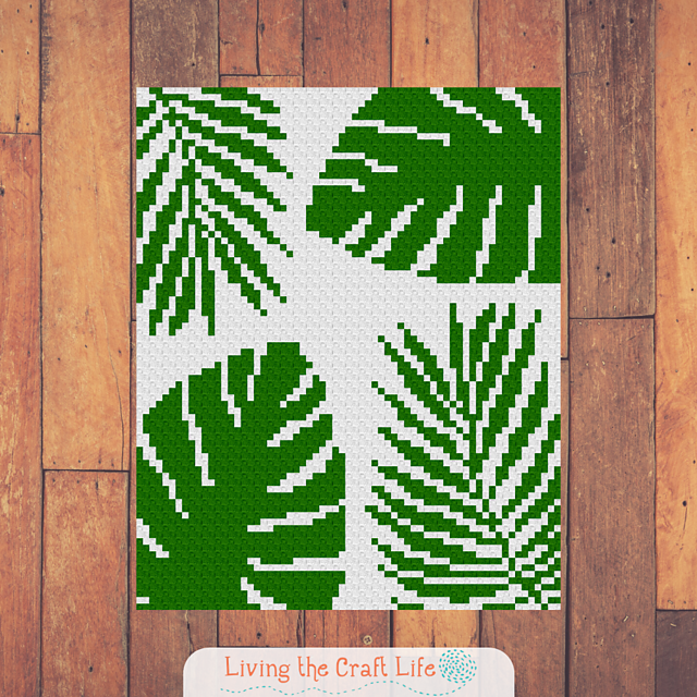 Tropical Leaves C2C Blanket