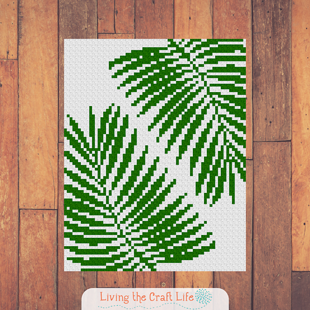 Palm leaves C2C Blanket