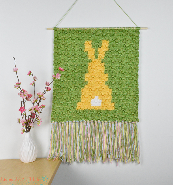 April Spring Bunny Wall Hanging
